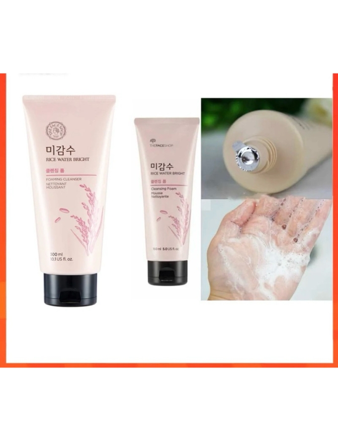 Sửa rửa mặt Gạo Hồng Hàn Quốc 150ml dạng tuýp dưỡng trắng, sạch nhờn, dưỡng ẩm phù hợp mọi loại da.