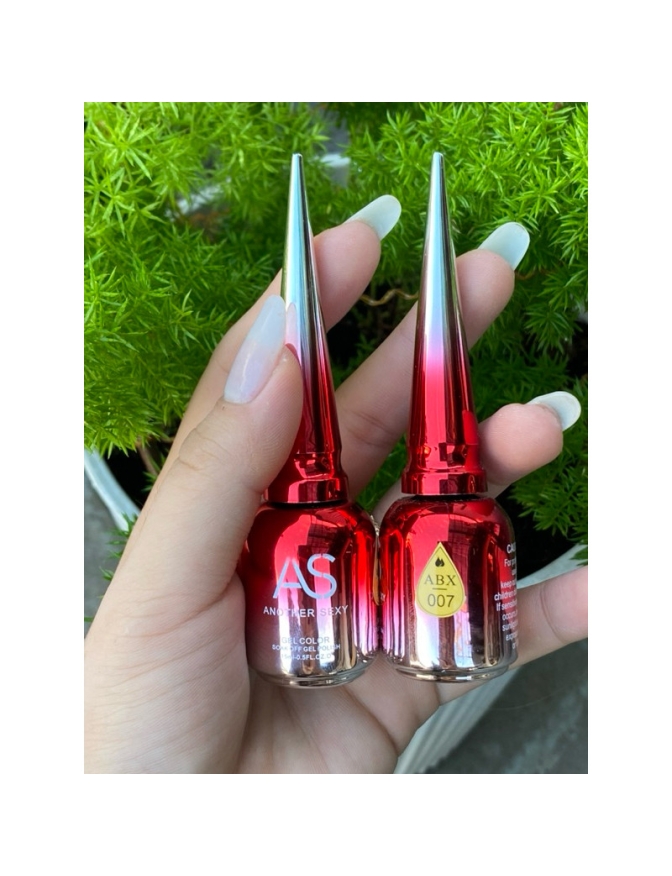 Sơn gel thạch AS chai đỏ màu 007 dung tích 15ml sơn lâu bong tróc mềm dễ sơn sản phẩm chuyên nghiệp