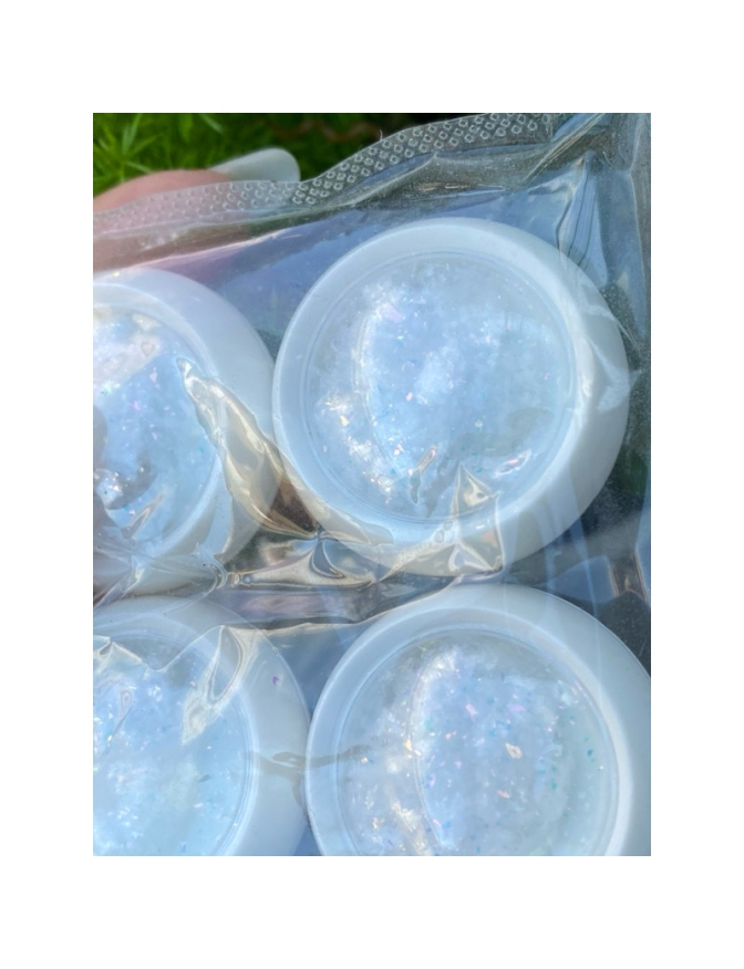 Set nhũ trắng 4 màu làm nail, nhũ khổng tước trắng, nhũ trang trí móng, kim tuyến, phụ kiện làm móng