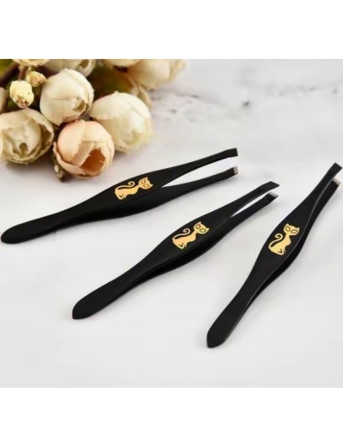 Nhíp nhổ râu lông nách hiệu con mèo thép không rỉ mủi xéo cao cấp