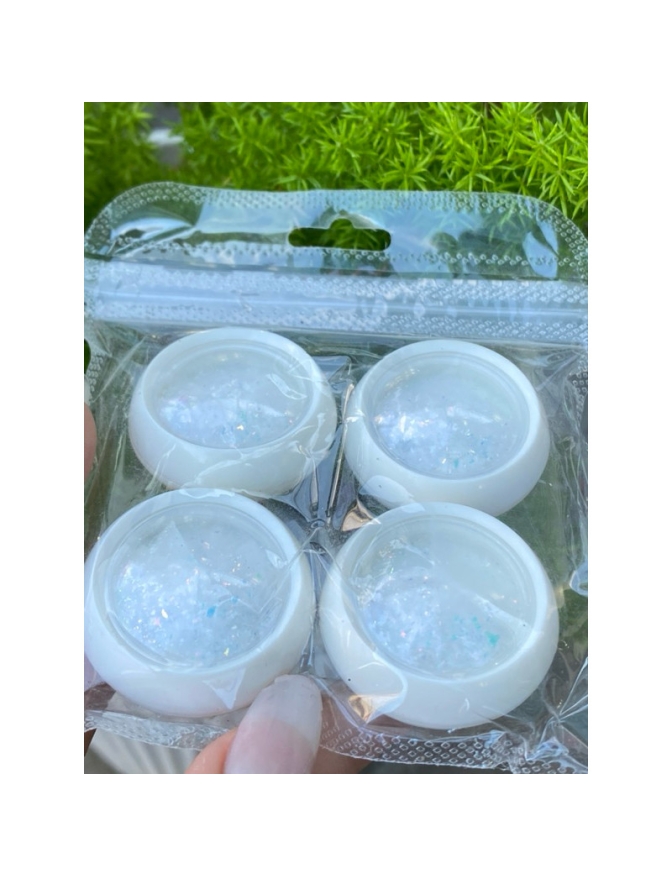 Set nhũ trắng 4 màu làm nail, nhũ khổng tước trắng, nhũ trang trí móng, kim tuyến, phụ kiện làm móng